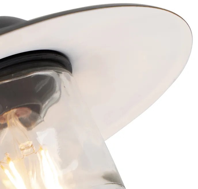 Интелигентна външна стенна лампа черна IP44 с WiFi A60 - Мюнхен