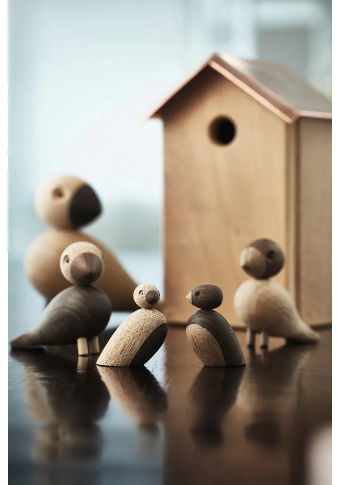 Комплект от 2 статуетки от масивна дъбова дървесина Pair of Sparrows - Kay Bojesen Denmark