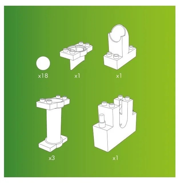 Комплект приспособления за асансьорни писти, 24 бр. - Hubelino