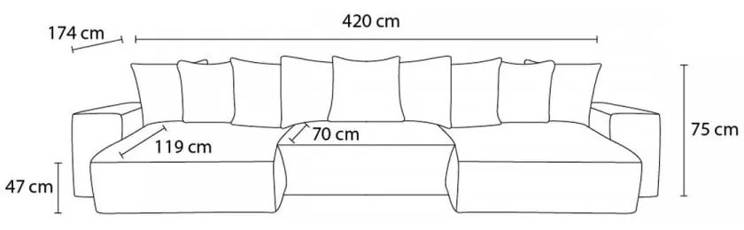 Светлорозов ъглов диван от рипсено кадифе Voltaire – Bobochic Paris