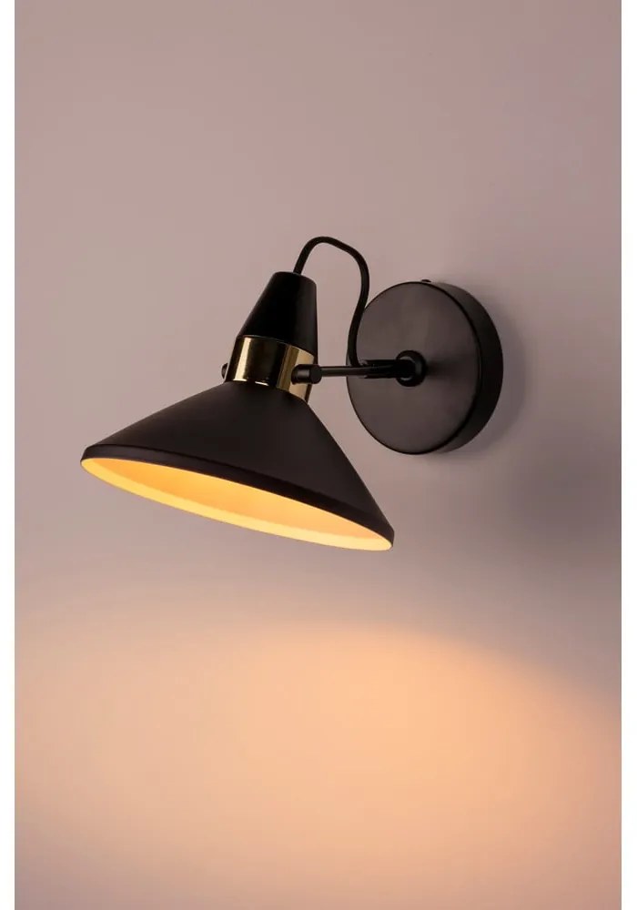 Черна стенна лампа Jona – White Label