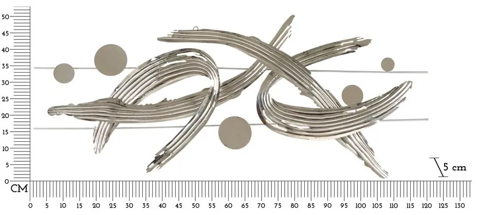 Метална декорация за стена 121x52 cm Mondrian – Mauro Ferretti
