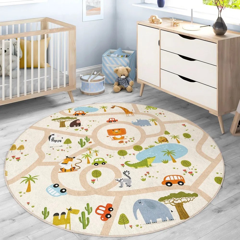 Детско килимче за игра подходящо за пране ø150 cm Savana Ride – Mila Home