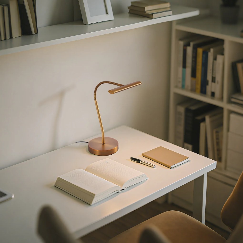 Арт Деко настолна лампа бронз с LED - Tableau