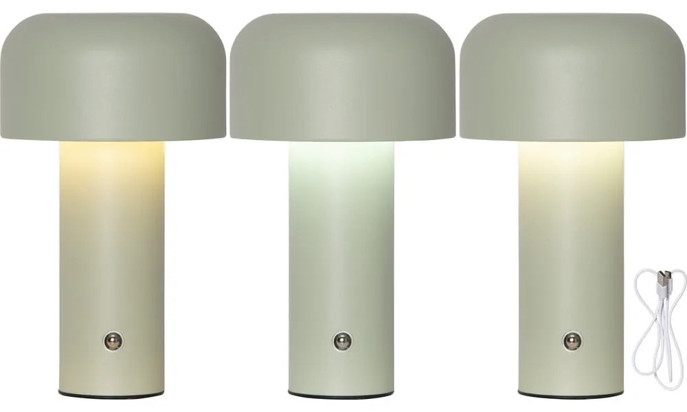 Зелена LED настолна лампа (височина 21,5 cm) Bobby – Star Trading