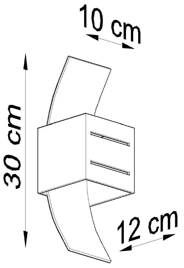 Сива стенна лампа Carlo – Sollux