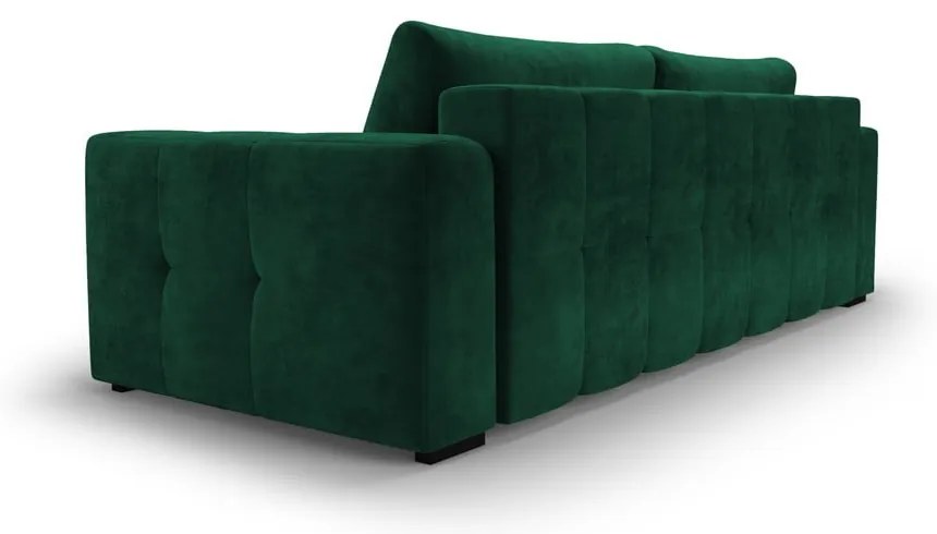 Разтегателен диван от зелено кадифе Luca - Milo Casa