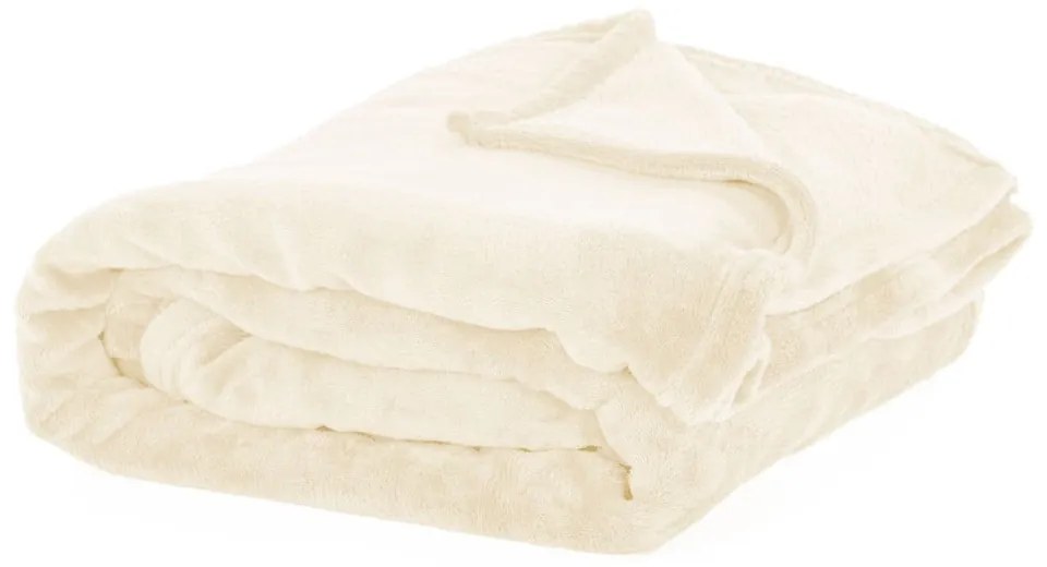 Бежово одеяло от микроплюш , 220 x 240 cm - Tiseco Home Studio