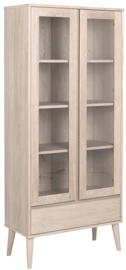 Витрина от декор от дъб естествена 80x178 cm Nagano – Actona