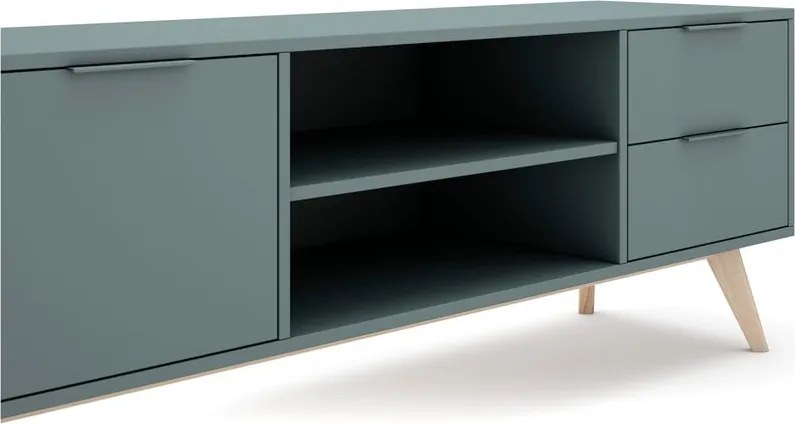 Маса за телевизор сиво-зелена 180x53x40 cm Pisco – Marckeric