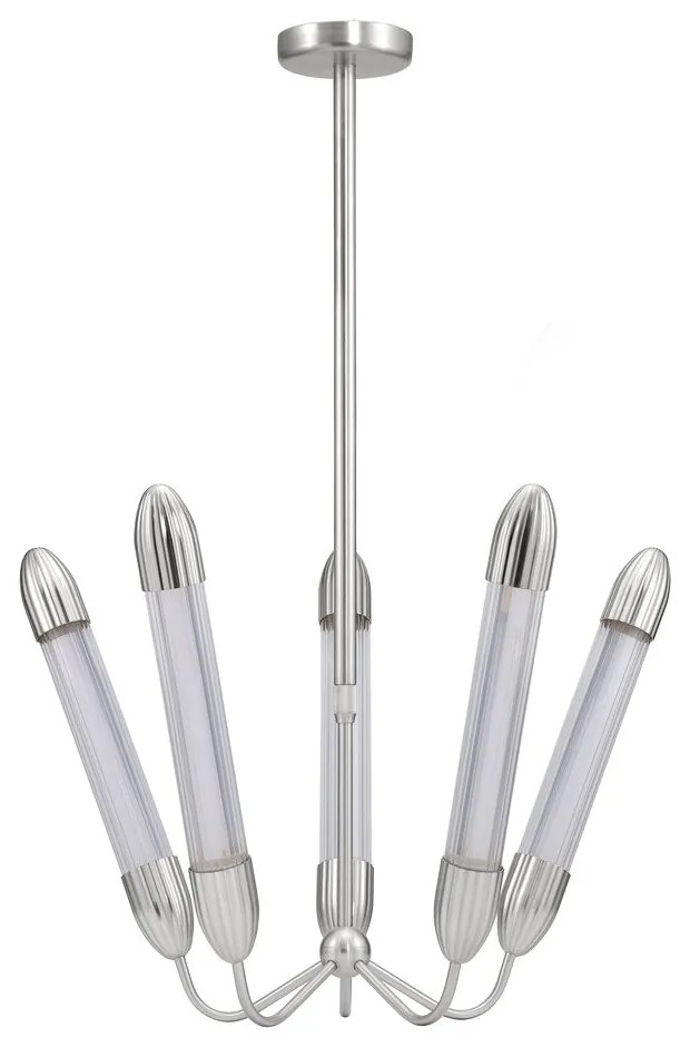 Стоманено висящо осветително тяло в сребрист цвят със стъклен абажур ø 69 cm Lemon Squeeze – UMAGE