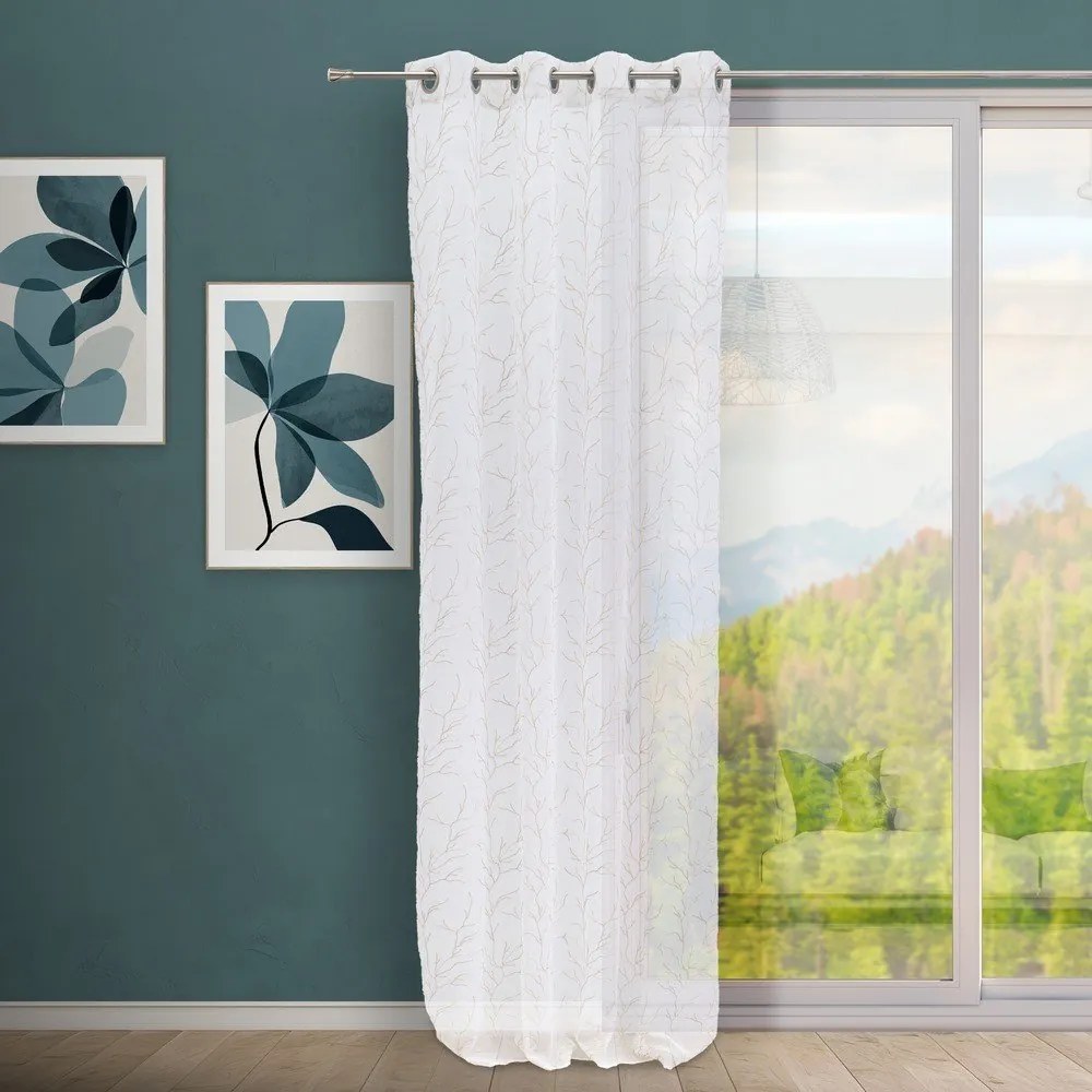 Бяло-бежова завеса 140x260 cm Coral – Casa Selección