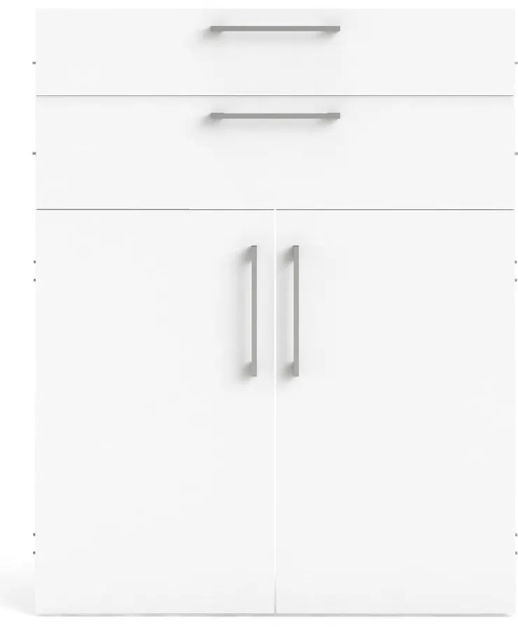 Бял компонент за модулна система от рафтове 84x105 cm Prima – Tvilum