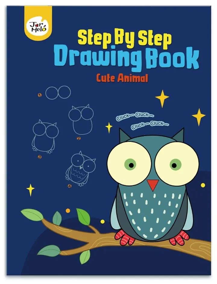 Jarmelo - Книжка за рисуване Стъпка по стъпка Сладки животни