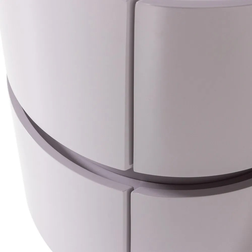 Светлосиво гланцово нощно шкафче Lunex – WOOOD