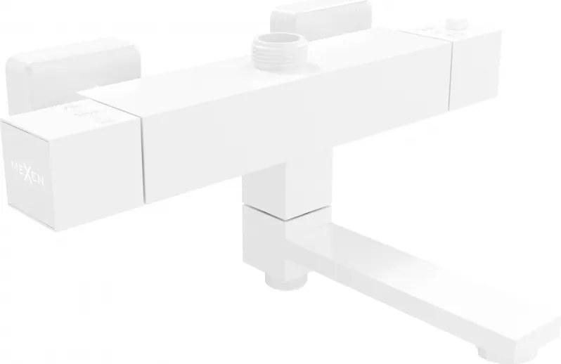 Mexen Cube термостатичен смесител за вана и душ, бял - 77910-20