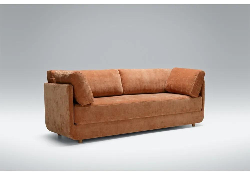 Оранжев разтегателен диван 214 cm Stiny - Sits