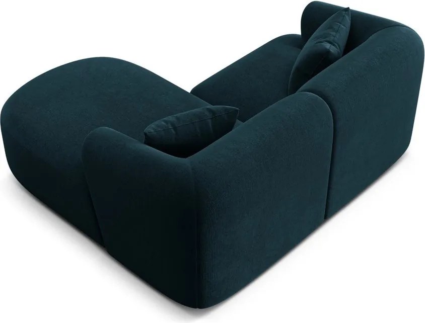 Кадифен ъглов диван в петролен цвят (десен ъгъл) Campi – Cosmopolitan Design