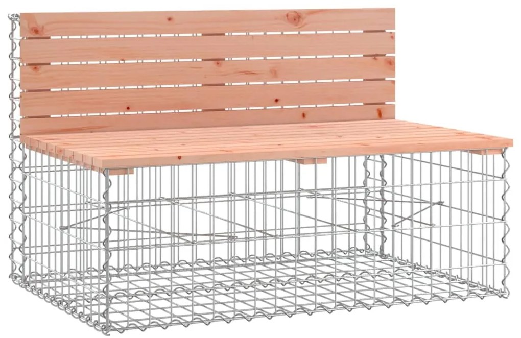 834375 vidaXL Градинска пейка дизайн габион 103x70x65 см дугласко дърво масив