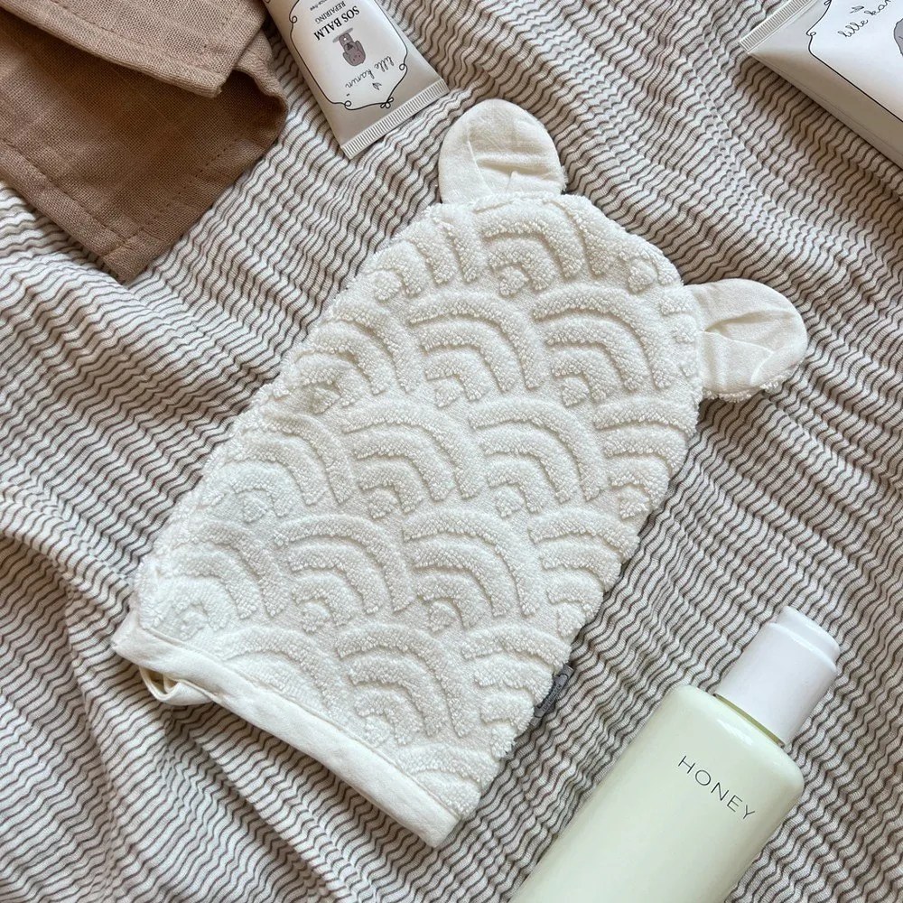 Кърпа за миене от органичен памук в цвят слонова кост 14x22 cm Off-White – Cam Cam Copenhagen