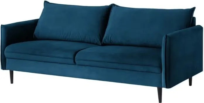 Тъмносин кадифен диван 203 cm Juli – Ropez