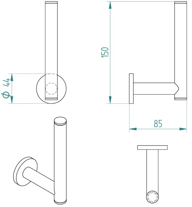 Държач за хартия Medi spare-Height 15 cm.