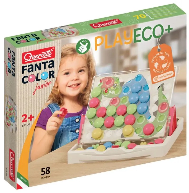 Quercetti - Мозайка 58 части Fantacolor Junior Play Eco