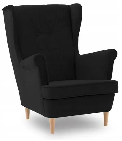 Черен фотьойл в скандинавски стил