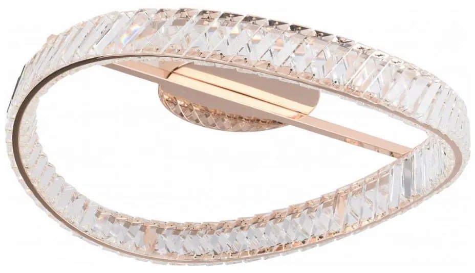 Zuma Line MX3317-1-3GT - Димируемо LED осветително тяло GANO LED/36W/230V Ø 52 см, розово злато