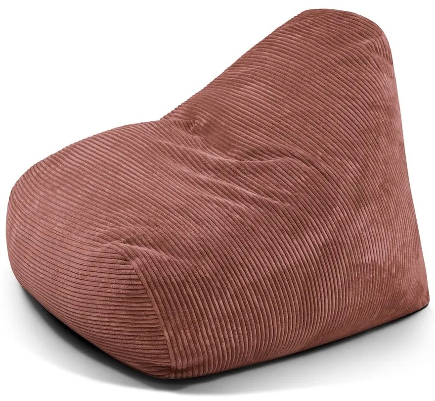 Пуф от рипсено кадифе в тухлен цвят Snug 100 – SLOWDOWN