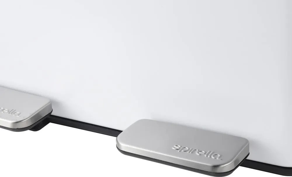 Стоманено кошче за боклук 2x20 l за рециклиране с педал в матово бял цвят Aliya – Spirella