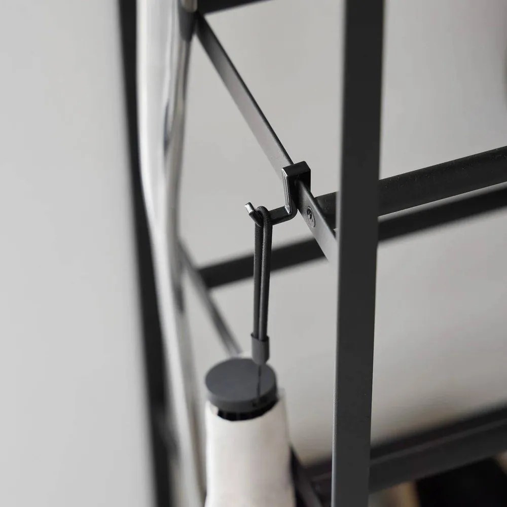 Черен метален стелаж за обувки 90,5x87x26 cm Tower – YAMAZAKI