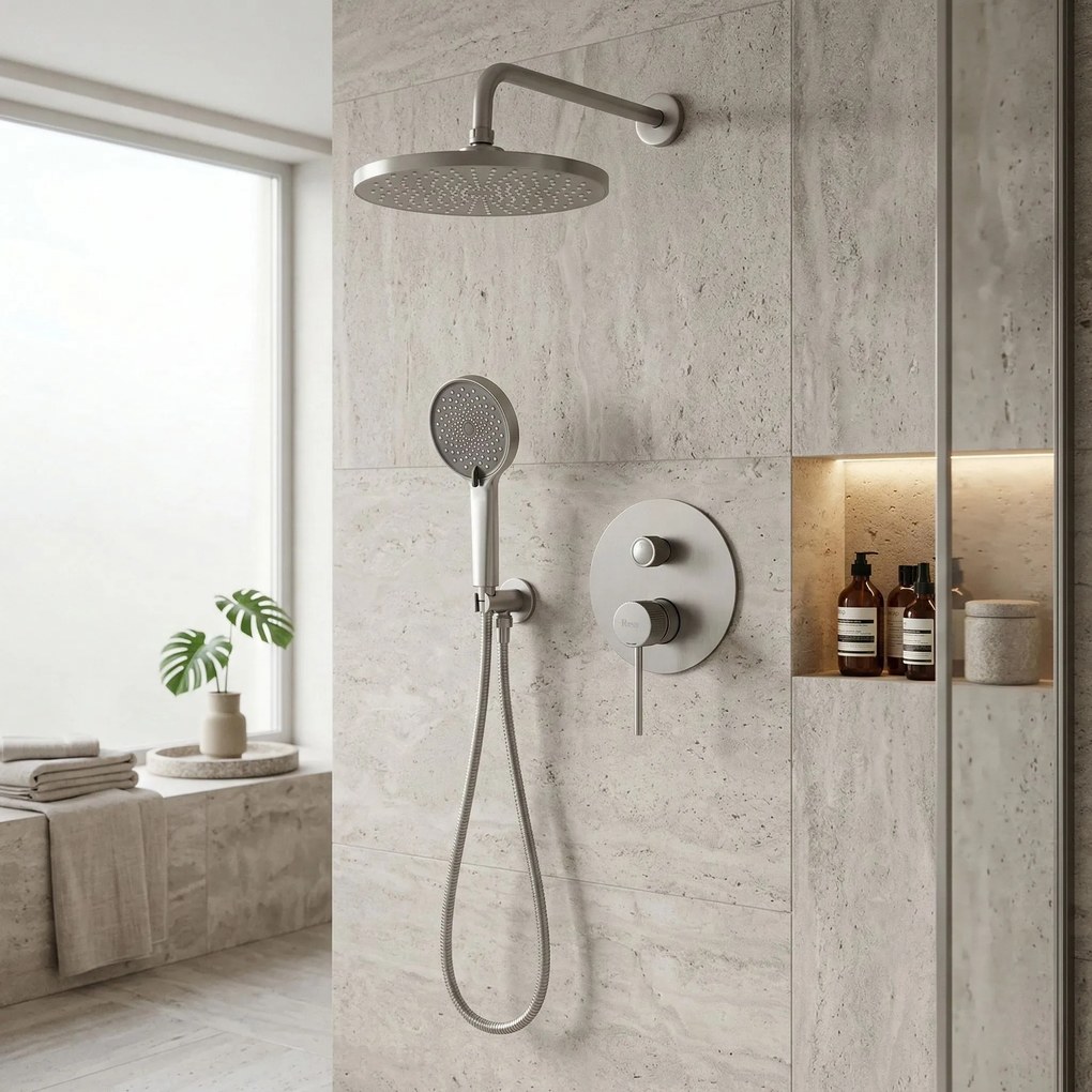 Душ система за вграждане Rea Lungo Stripe Nickel Brush