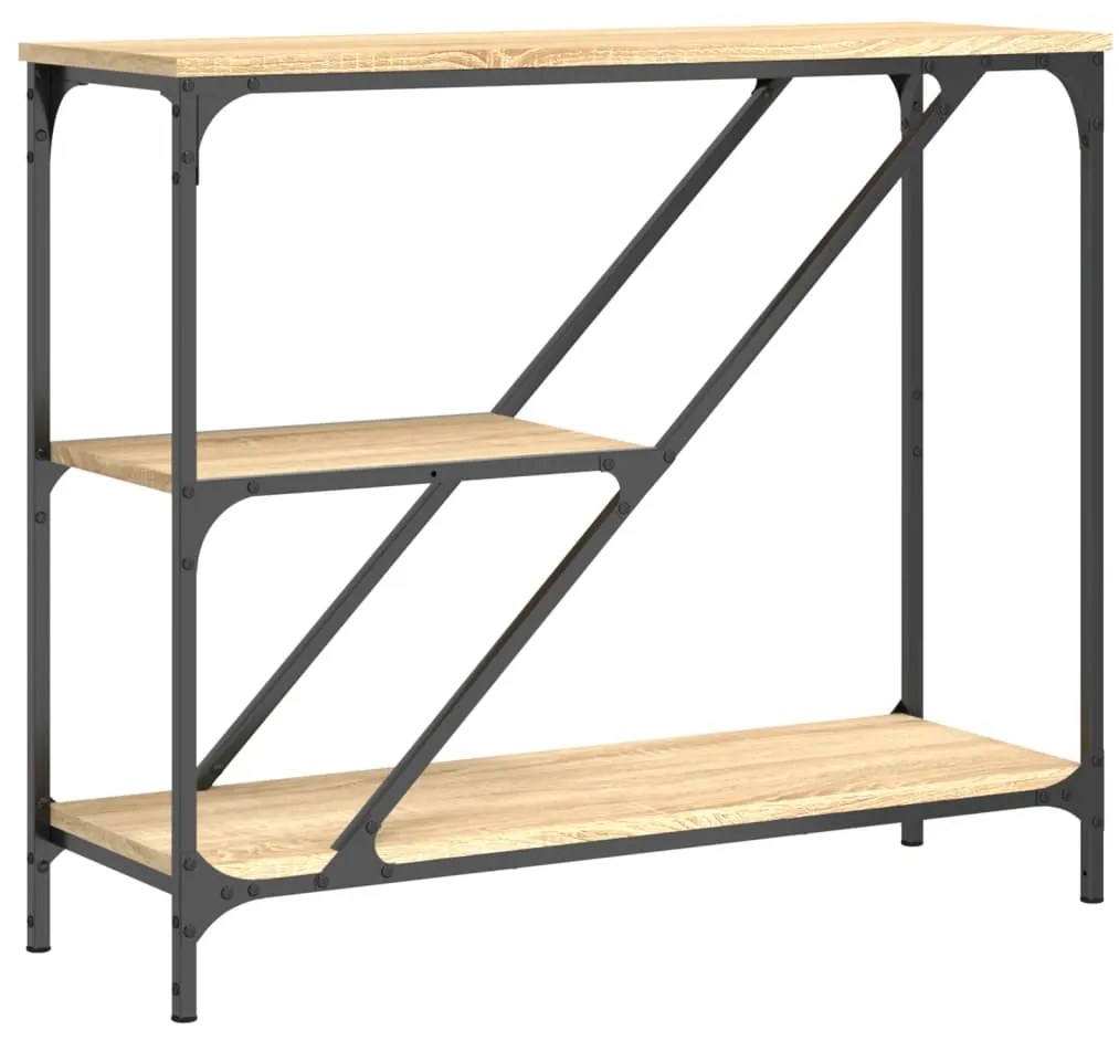 835480 vidaXL Конзолна маса, дъб сонома, 88,5x30x75 см, инженерно дърво