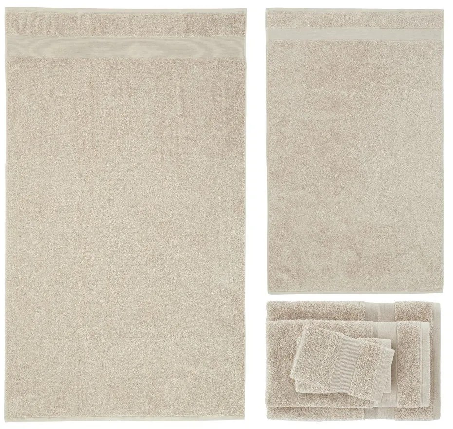 Бежови памучни хавлии и кърпи за баня в комплект от 6 бр. от тери Anti-Bacterial – Catherine Lansfield