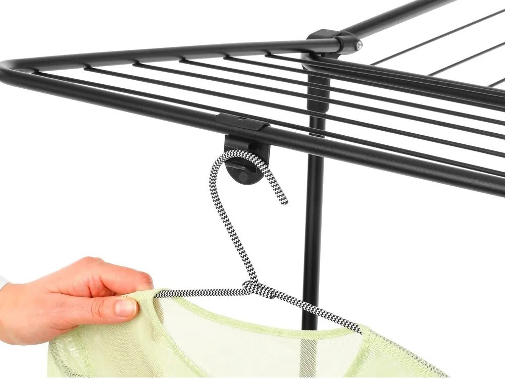 Матово черна сушилня за дрехи 22 m HangOn Too – Brabantia