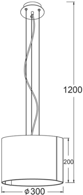 Висяща таванна лампа Dione singlelight