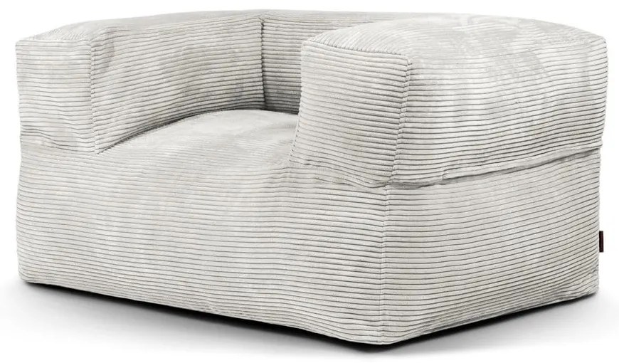 Кремав пуф от рипсено кадифе MooG – SLOWDOWN