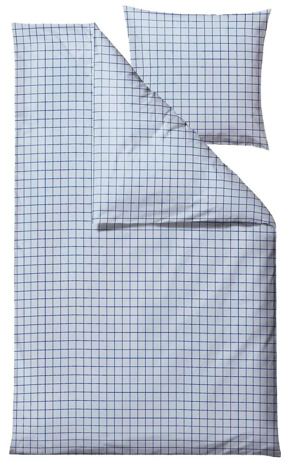 Светлосиньо единично спално бельо от памук Renforcé 140x200 cm Vista – Södahl