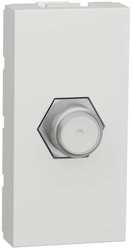 SE Розетка TV тип F конектор 1 мод. цвят Бял Unica  - NU346818