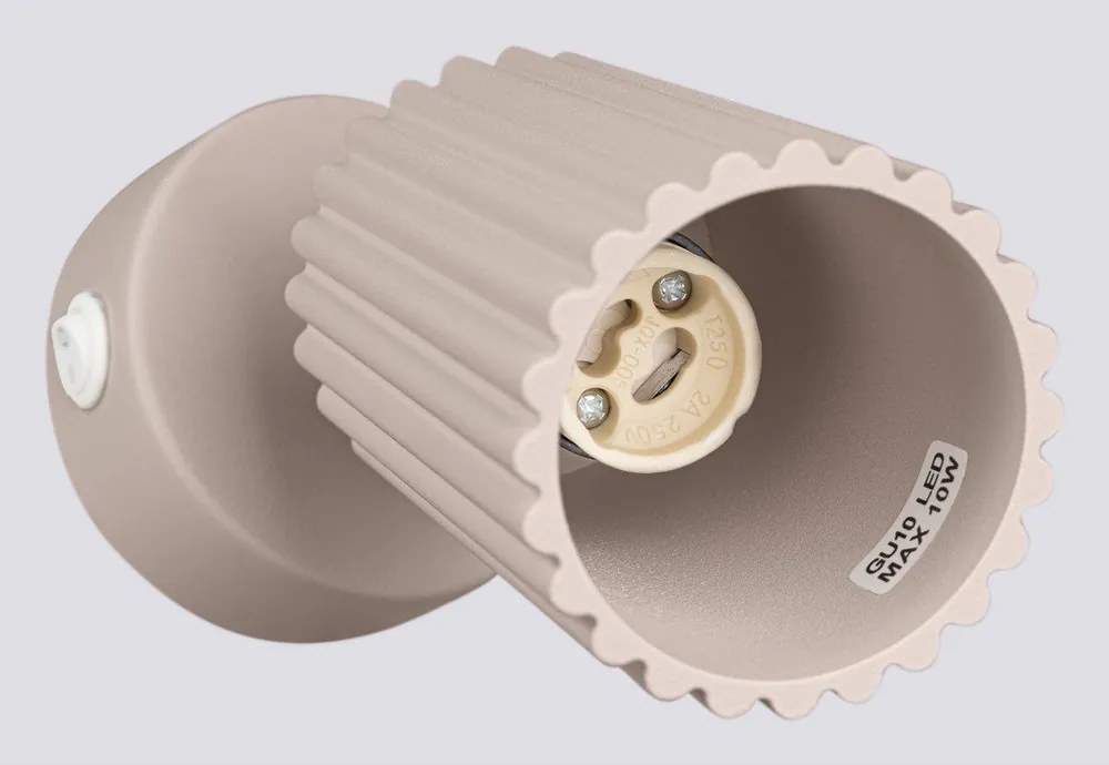 Кафяво-сив метален прожектор 8x16 cm Gleam – Sollux