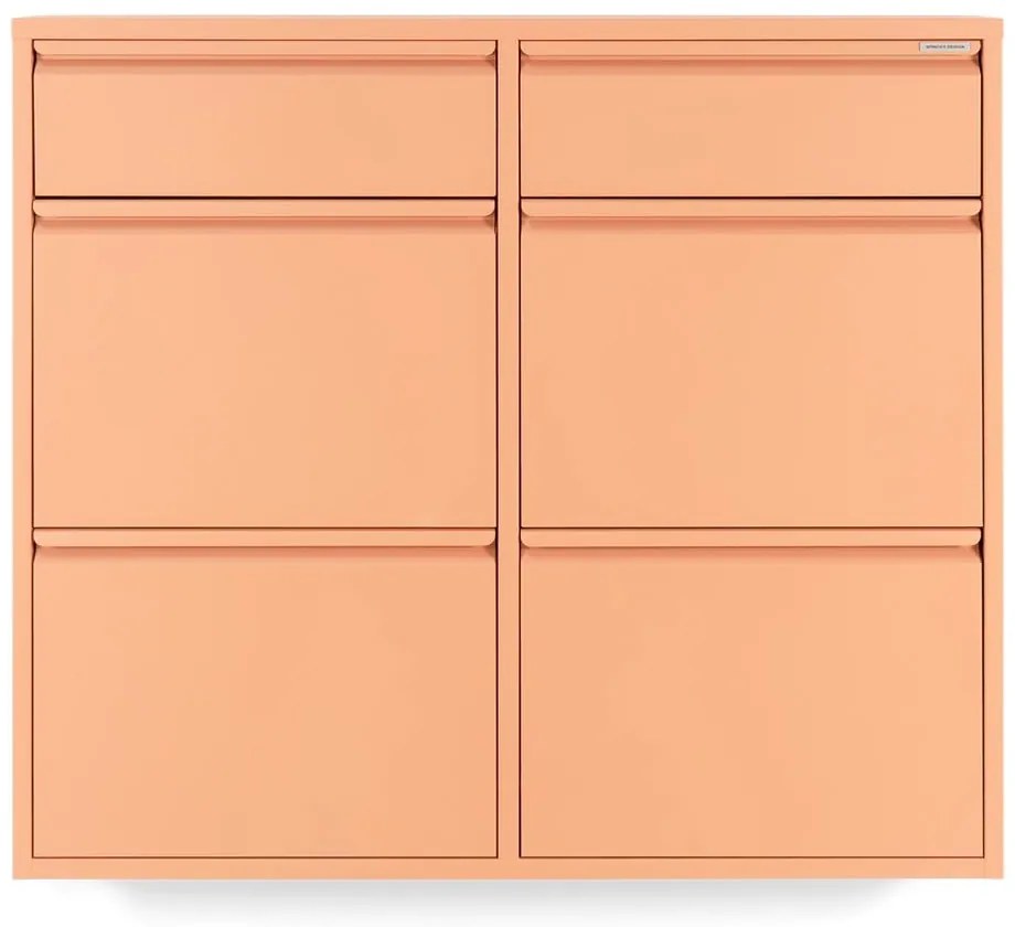 Метална накланяща се стойка за обувки в цвят сьомга 98x86x15 cm Billy – Spinder Design