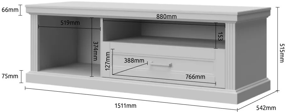 TV шкаф Tahoma 1D1S-anthracite