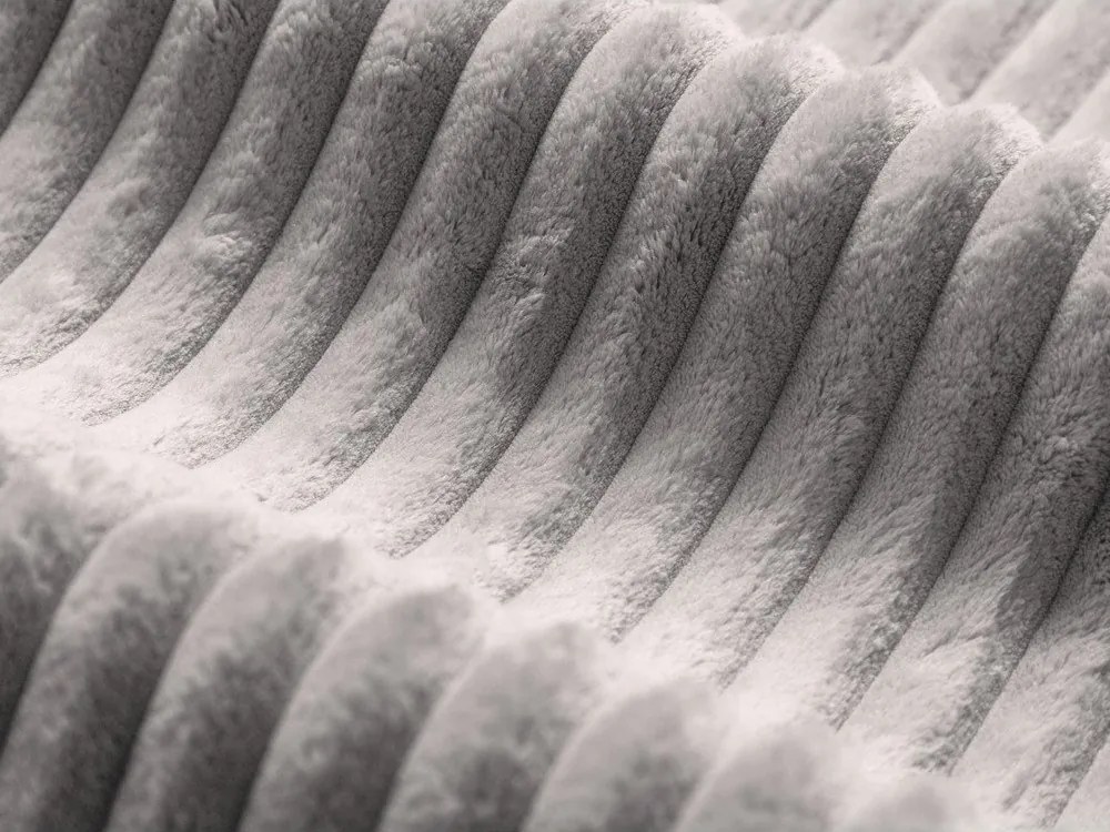 Светлосиво тапицирано двойно легло с място за съхранение и включена подматрачна рамка 180x200 cm Martina – Micadoni