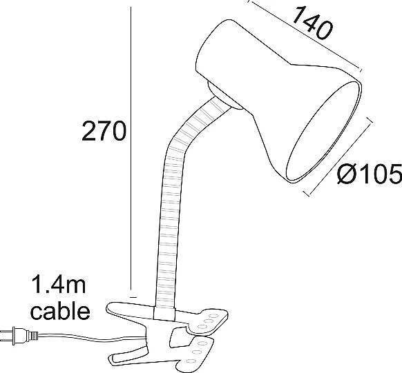 Настолна лампа PAVLOVA, бял, 1хE27