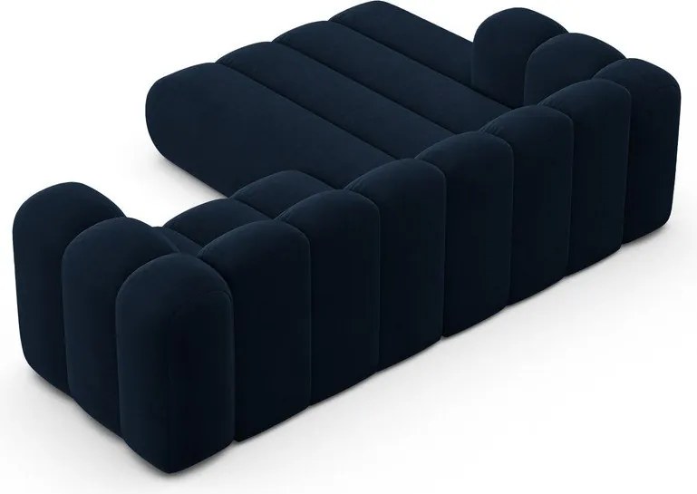 Тъмносин ъглов диван (ляв ъгъл) Lupine – Micadoni Home