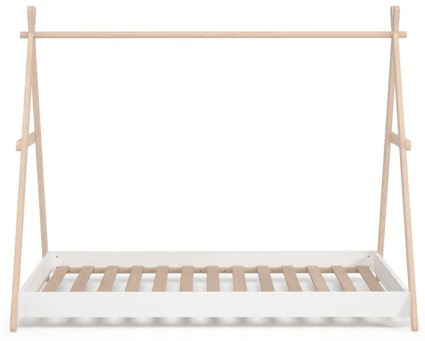 Детско легло от бяло/естествено борово дърво 90x200 cm Trufa - Marckeric