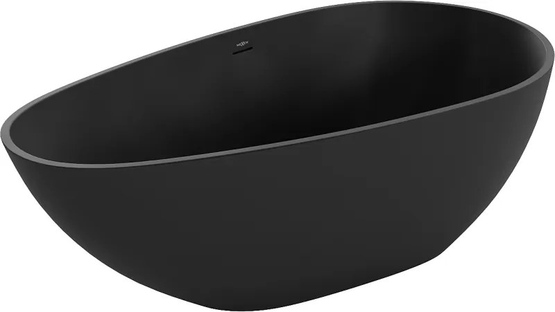 Mexen Palermo свободностояща вана от конгломерат 150 x 78 cm, черен мат - 57211507870