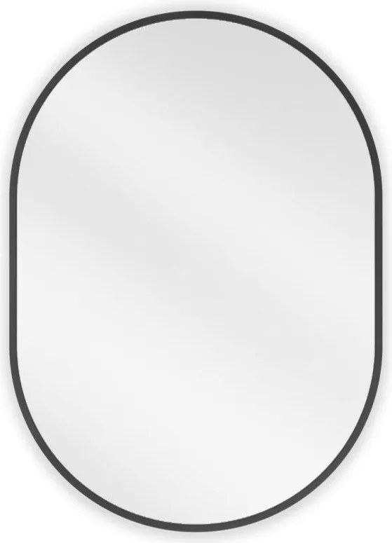Mexen Loft овално огледало за баня 70 x 50 см, черна рамка - 9851-070-050-000-70