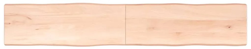 363920 vidaXL Плот за маса 220x40x(2-4) см необработено масивно дърво жив ръб